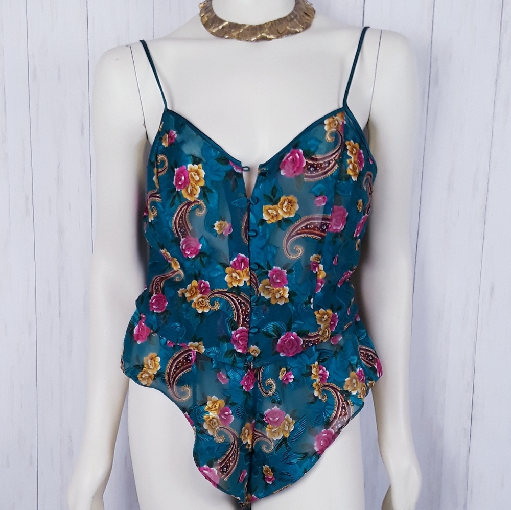 Vintage lingerie high waisted 80s two piece